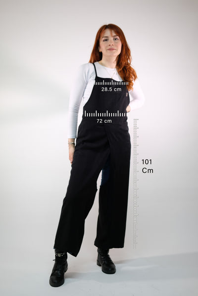 Black - Backless Jumpsuit Apron