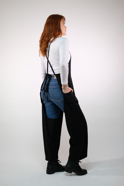Black - Backless Jumpsuit Apron