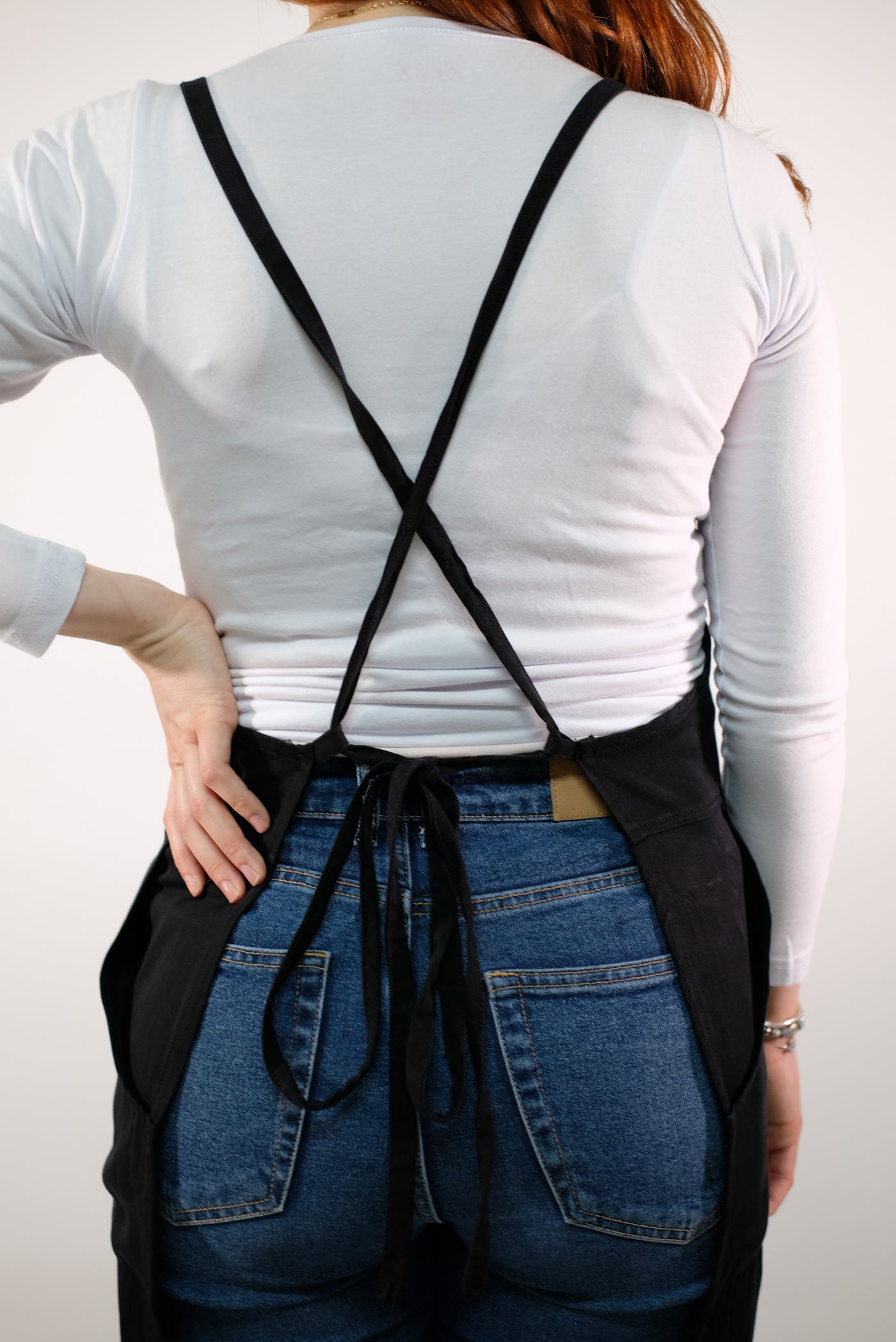 Black - Backless Jumpsuit Apron