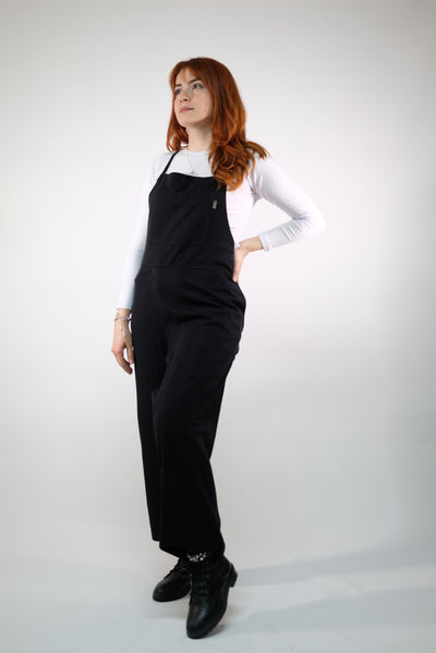 Black - Backless Jumpsuit Apron
