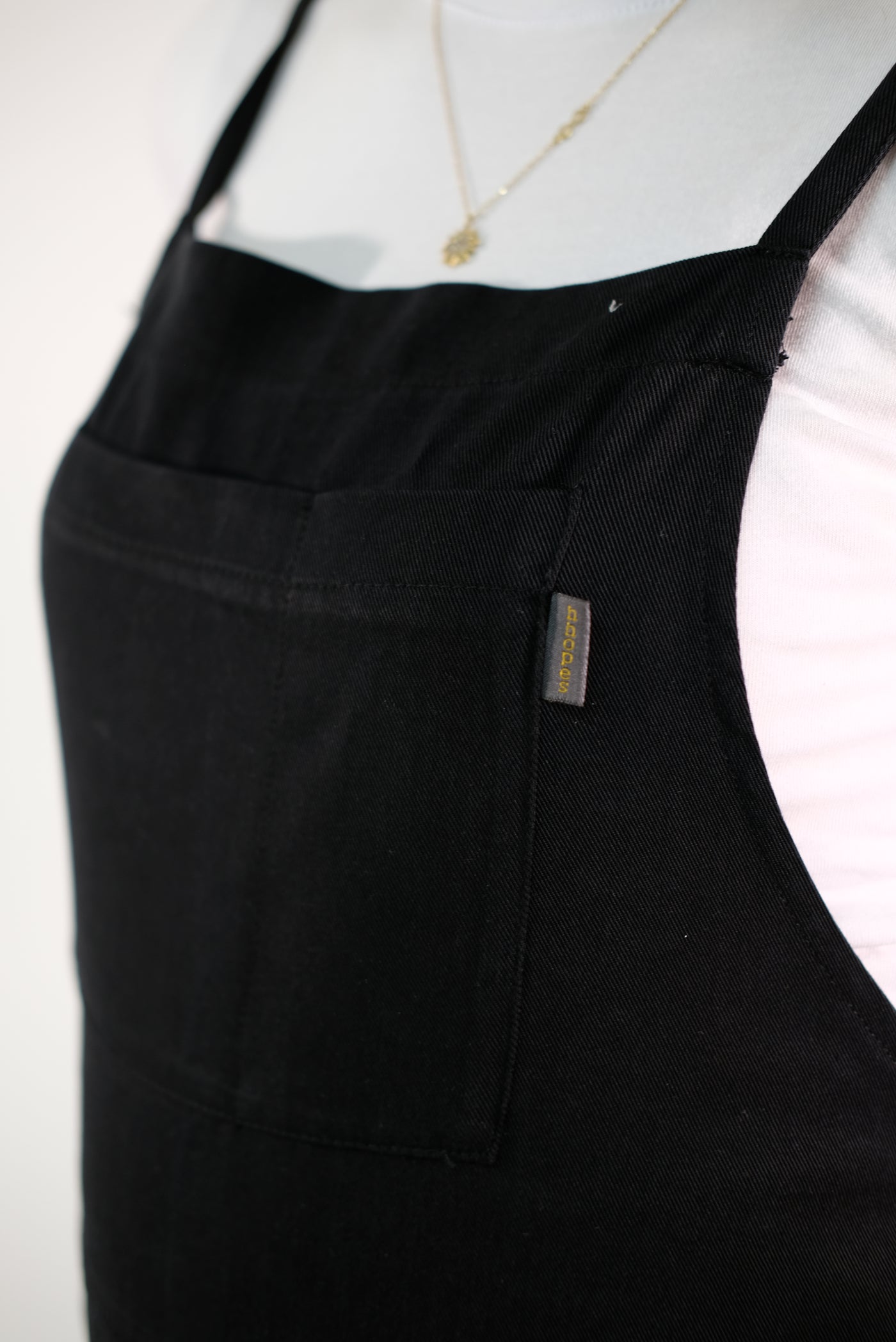 Black - Backless Jumpsuit Apron