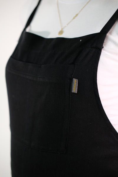 Black - Backless Jumpsuit Apron