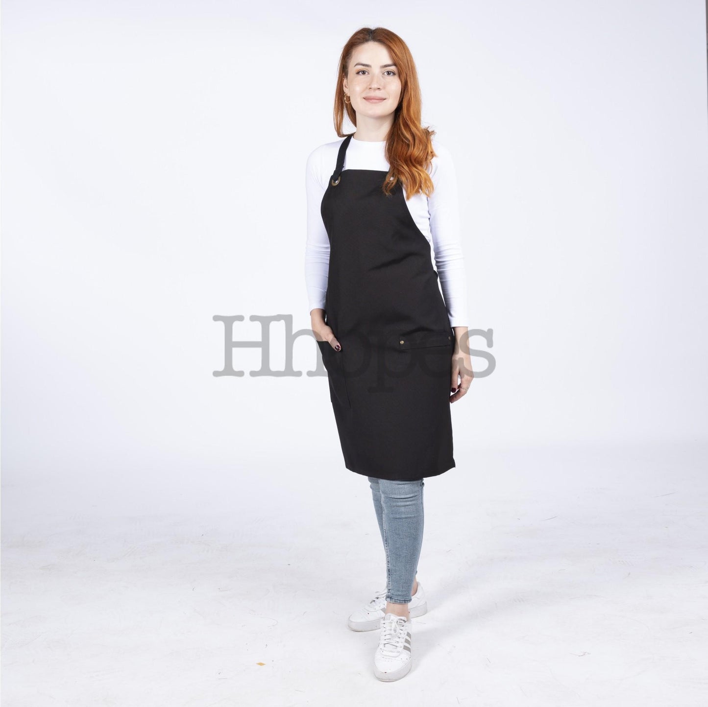 eco-friendly black kitchen apron