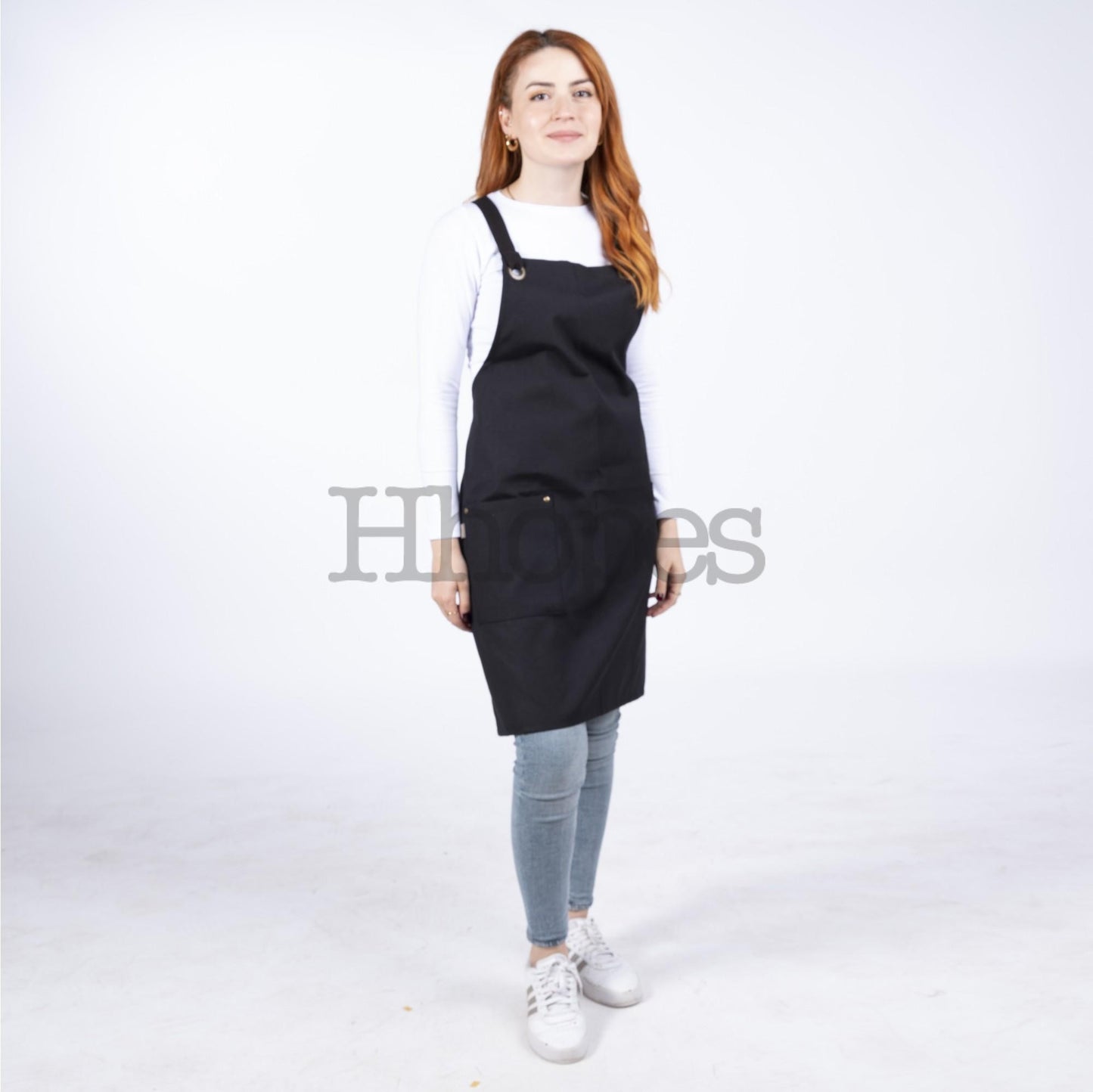 customizable black cooking apron
