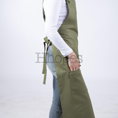 customizable green apron for artists