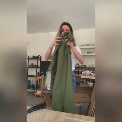 eco-certified split apron for artists