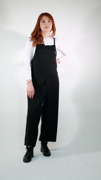 Black - Backless Jumpsuit Apron